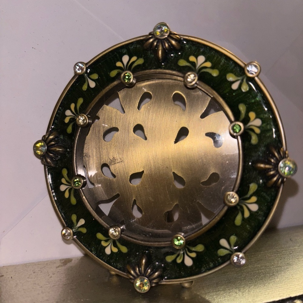 Rare Jay Strongwater Jungle Collection Swarovski Crystal Enamel Picture Frame VG
